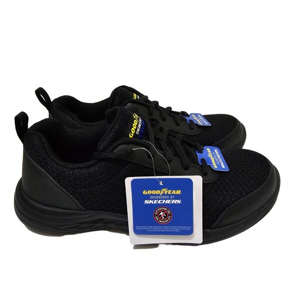 Women's Goodyear Engineered by Skechers Rogue Slip Resistant Comfort Shoes Black - Picture 9 of 12